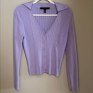 White House Black Market Purple Sweater Size S